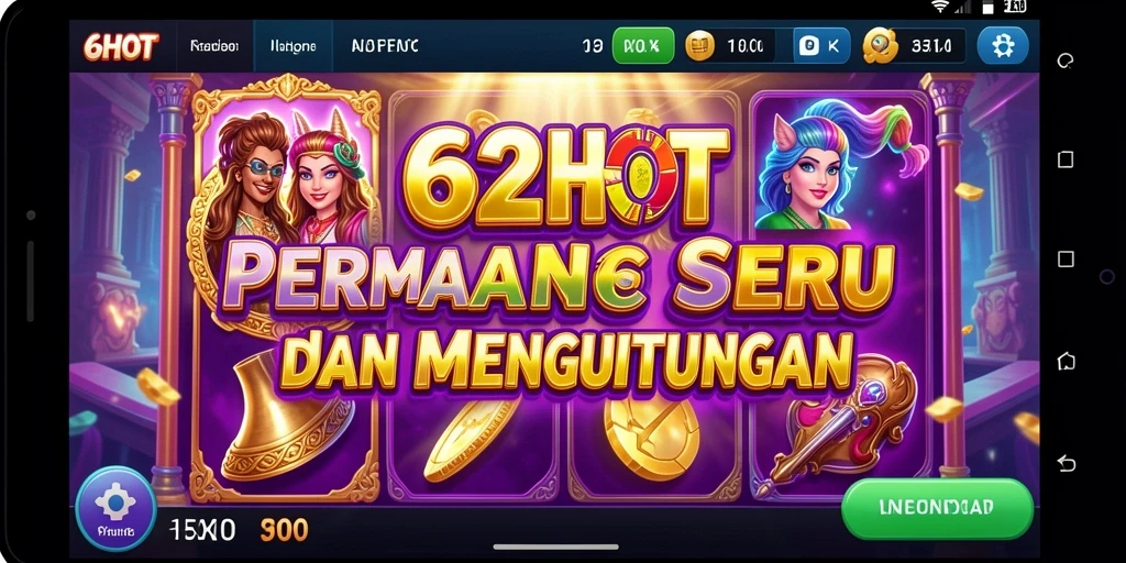 Tampilan gameplay 62HOT yang seru dan menguntungkan.
