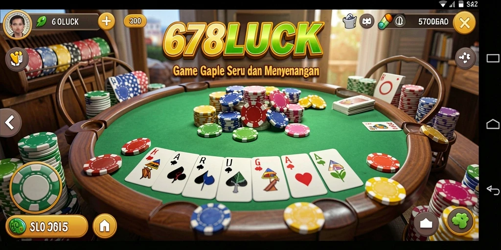 Gameplay seru 678LUCK dalam pertandingan Gaple.