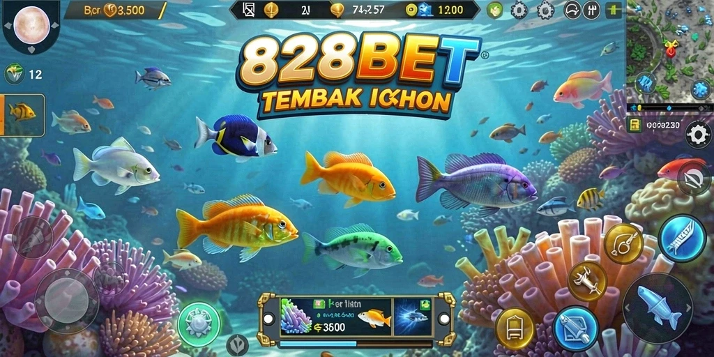 Tampilan gameplay seru dari 828BET Tembak Ikan.