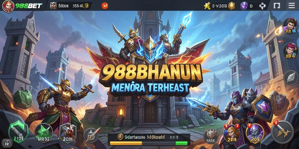 Tampilan gameplay seru dari 988BET dalam Tower Defense.