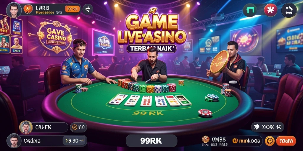 Tampilan gameplay Live Casino yang mendebarkan di 99RK.