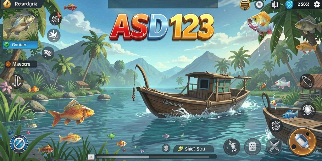 Gameplay seru memancing di lokasi yang indah.