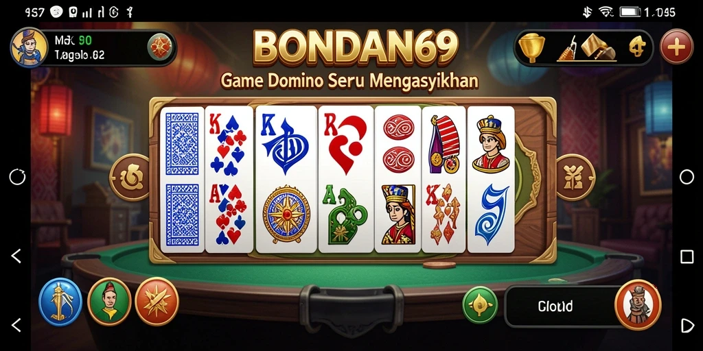 Tampilan gameplay seru di BONDAN69 dengan aksi domino yang cepat.