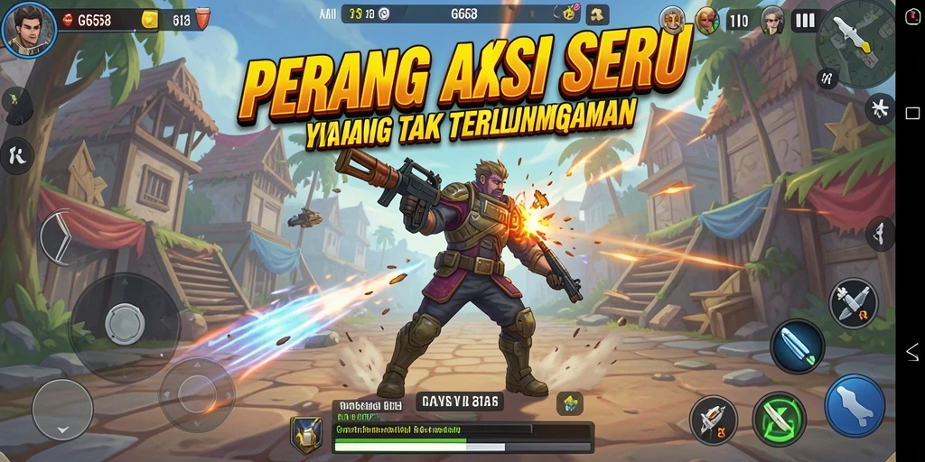 Tangkapan layar G668 menampilkan pertempuran seru di tengah aksi yang menegangkan.