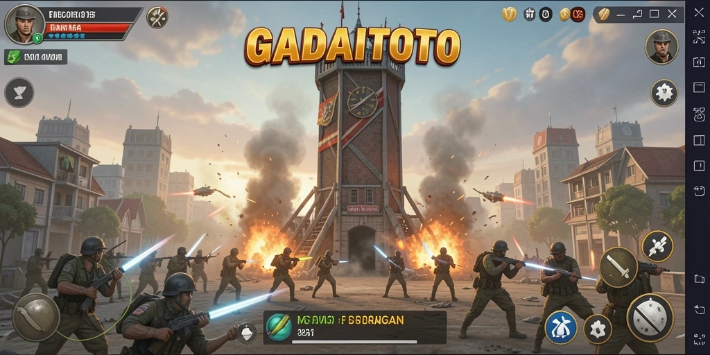 Gameplay seru GADAITOTO dengan strategi Tower Defense.