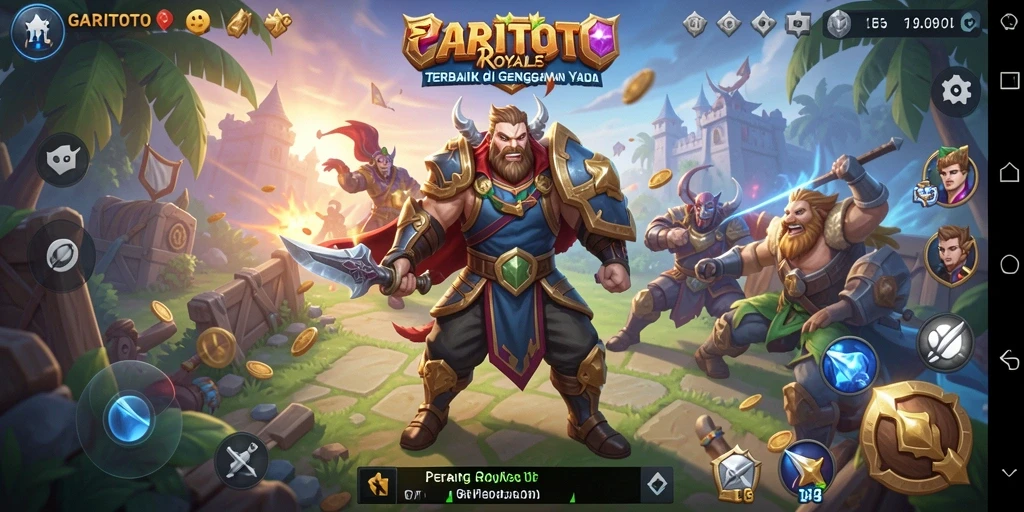 Screenshot GARITOTO menampilkan aksi seru dalam pertempuran Battle Royale.
