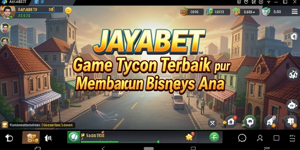 Screenshot JAYABET menunjukkan aksi seru dalam membangun kerajaan bisnis.