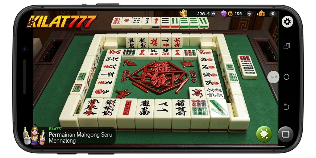 Screenshot utama KILAT777 menampilkan gameplay Mahjong yang mengasyikan.