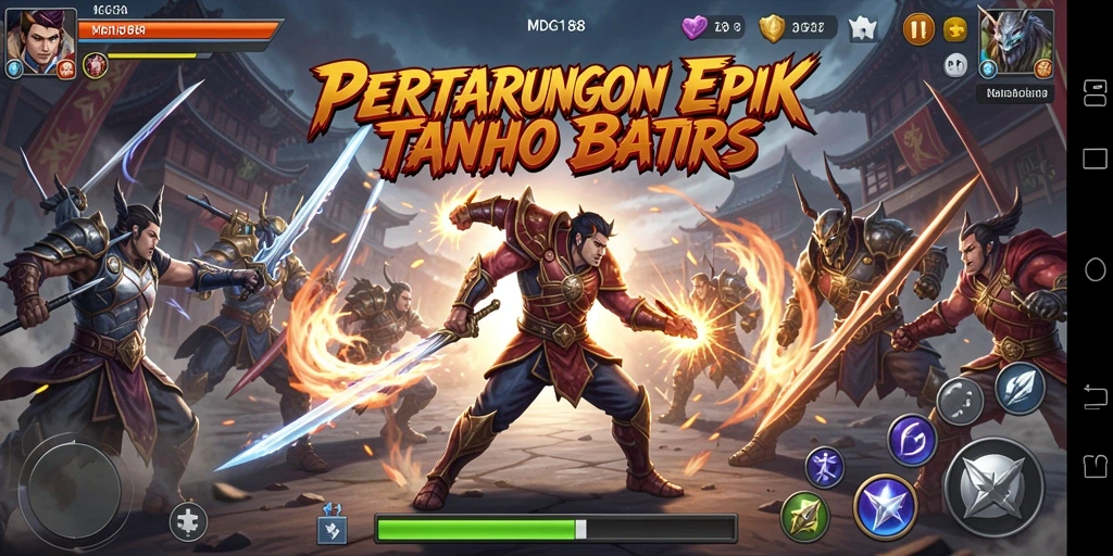 Gameplay MDG188 dengan aksi pertarungan yang seru.