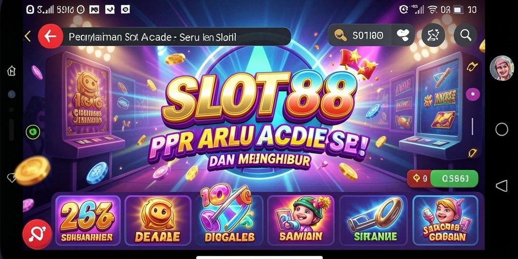 Screenshot SLOT88 menampilkan gameplay arcade yang seru dan menegangkan.