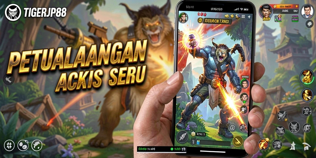Tampilan aksi menegangkan dalam TIGERJP88.