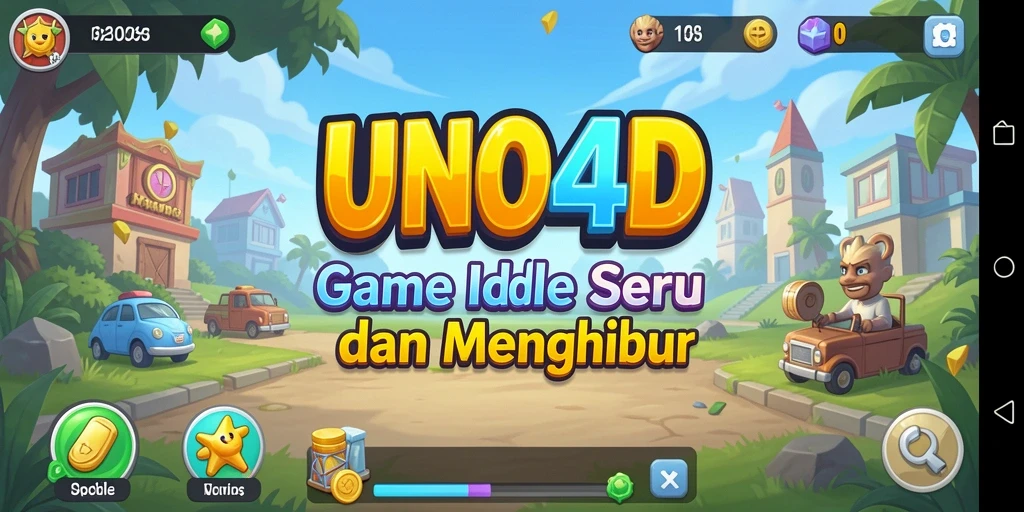 Tampilan gameplay seru <strong>UNO4D</strong> dengan fitur Idle