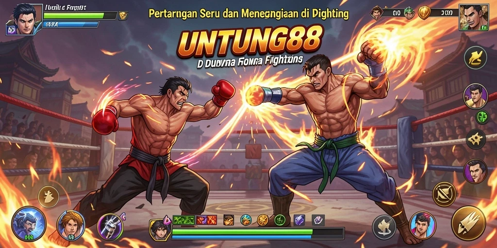 Tampilan aksi mendebarkan dalam gameplay Fighting UNTUNG88.